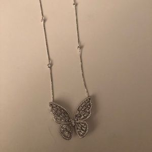 Beautiful Swarovski Crystal  Butterfly Necklace